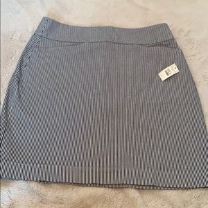 Talbots White and Navy Pinstripe Skirt Size 4